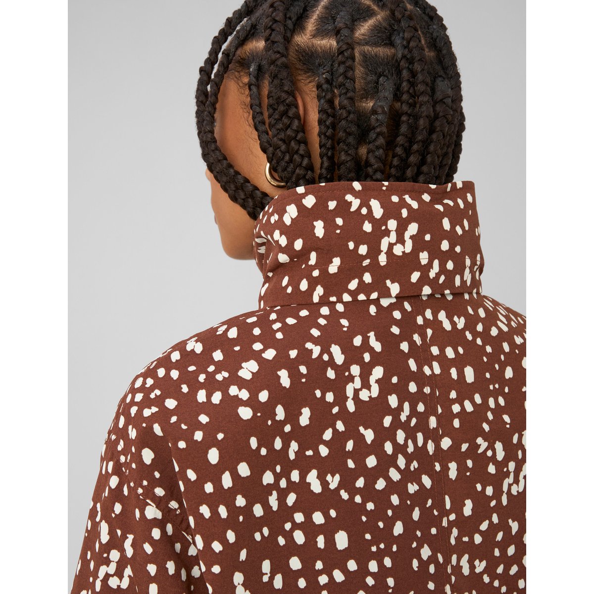 Blouson léger imprimé marron, BZB