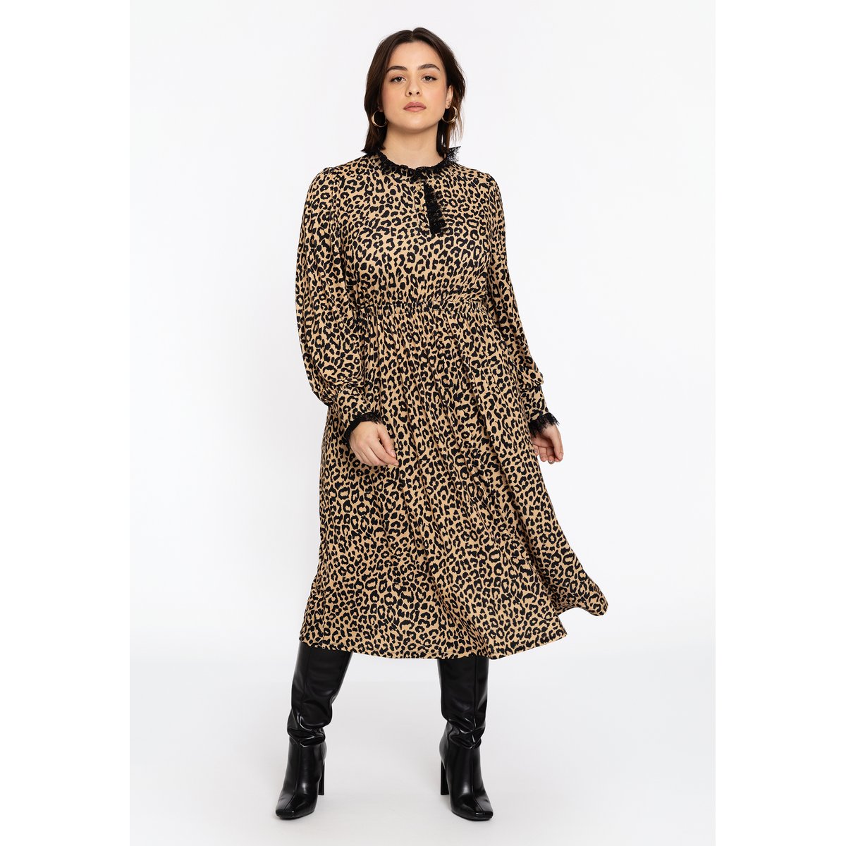 Robe imprimée noir, YOEK