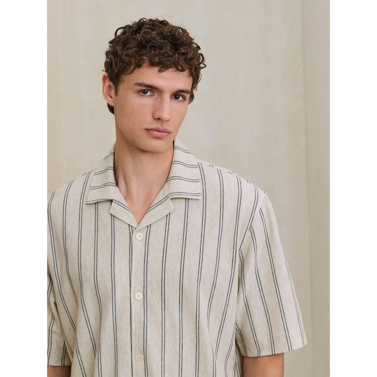 Chemise en jersey de coton à manches courtes naturel, NEXT