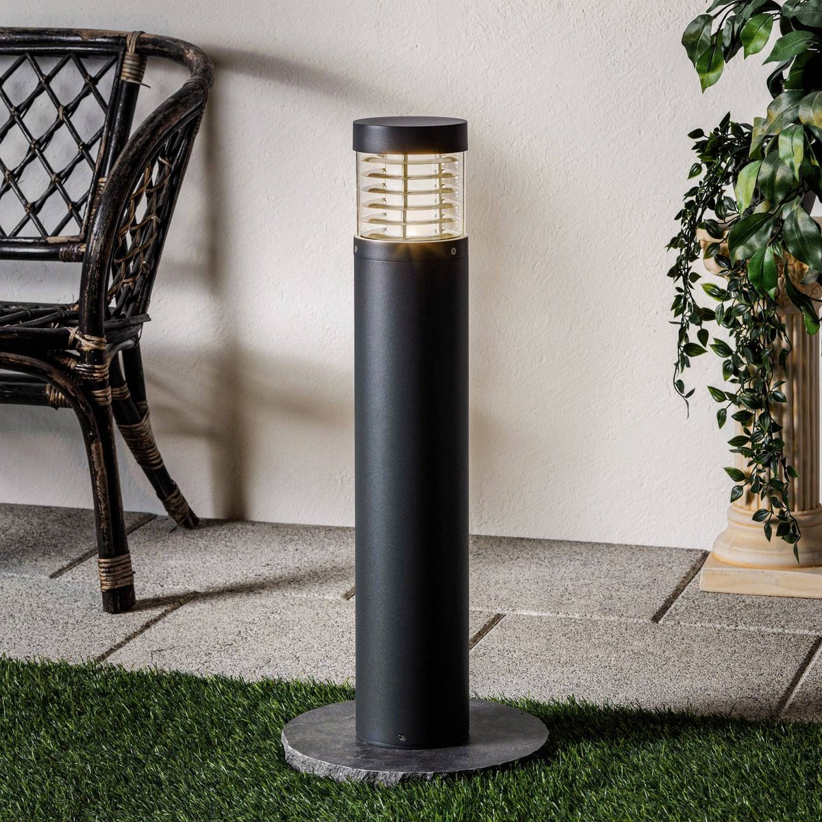 Luminaire extérieur en aluminium moderneLED anthracite, transparent, LUCANDE