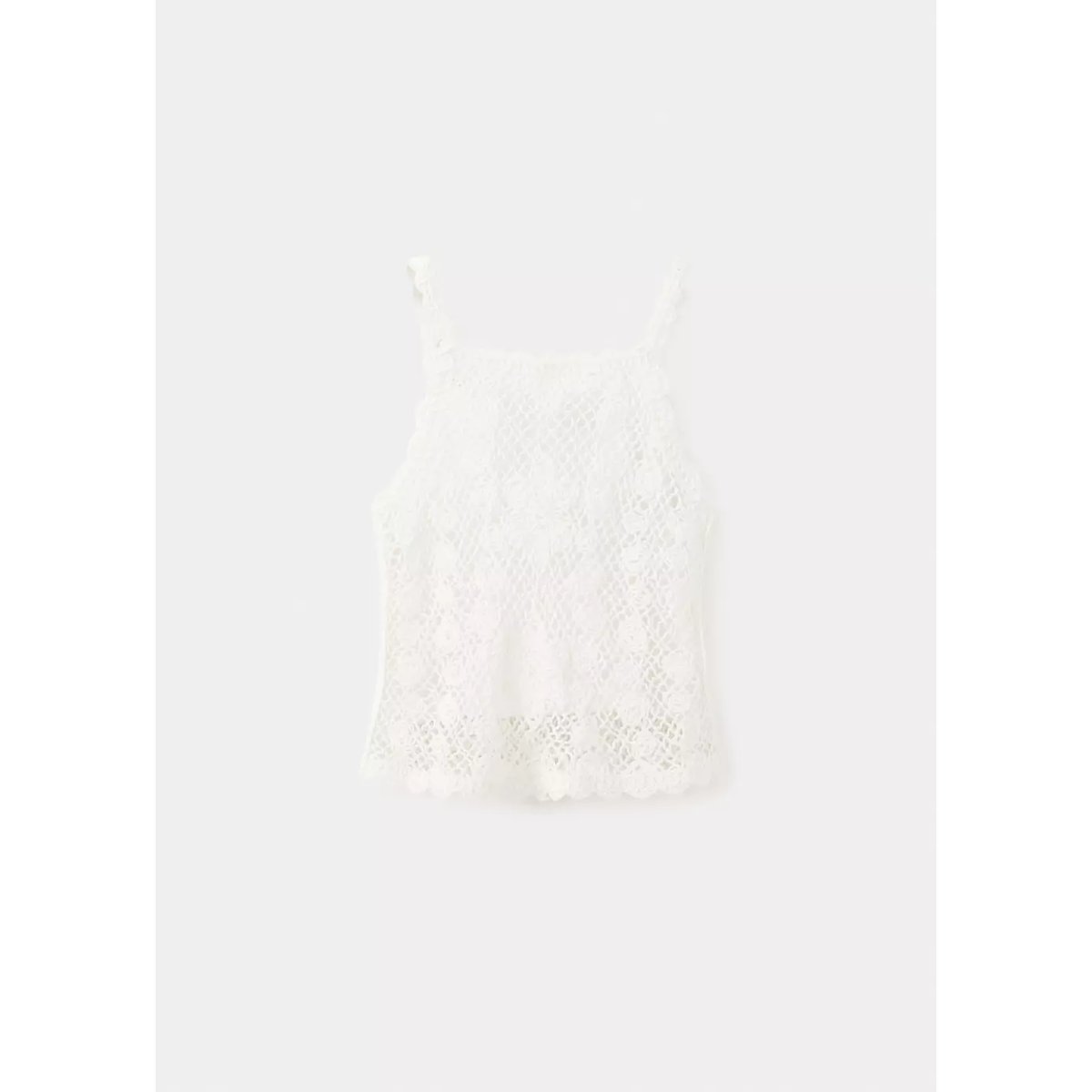 Top crochet beige, MANGO BABY