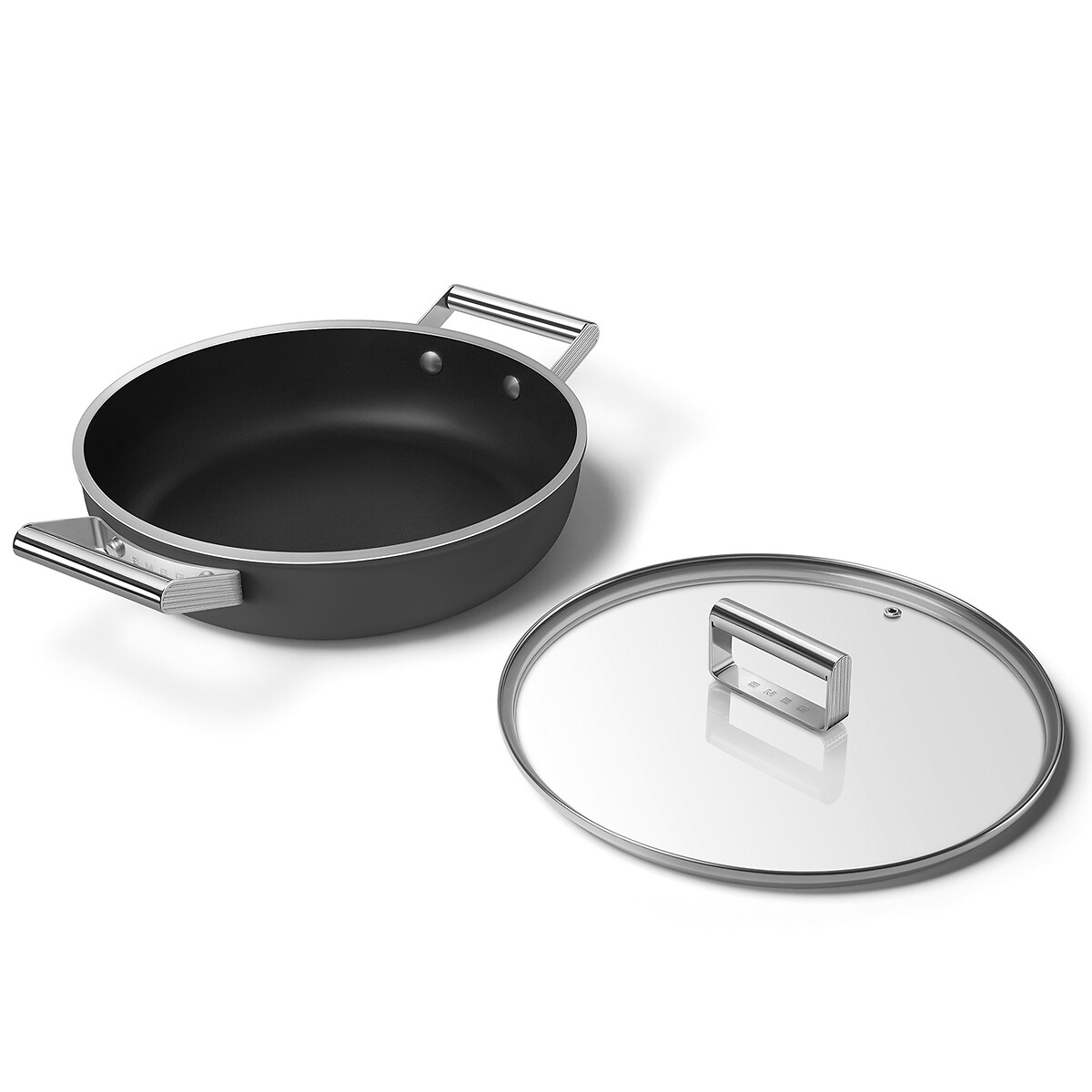 28cm Deep Pan with Lid black, SMEG