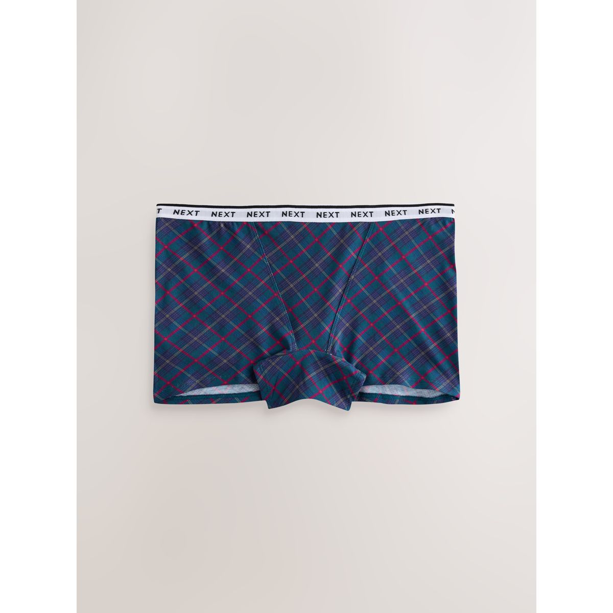 Culotte en coton à logo, lot de 7 nœuds rouges/carreaux marine, NEXT