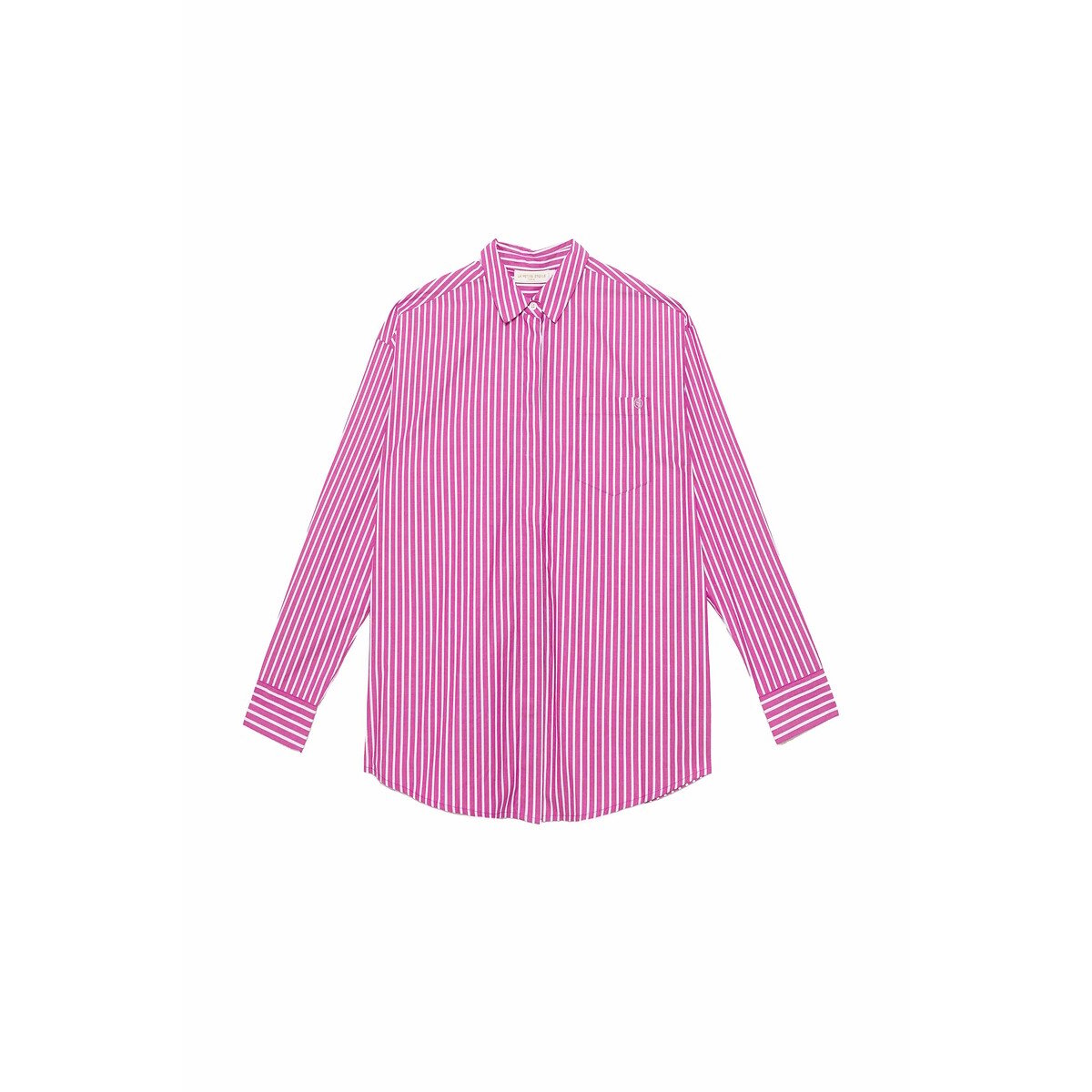 Chemise droite manches longues CLONY rose fuchsia, LA PETITE ETOILE