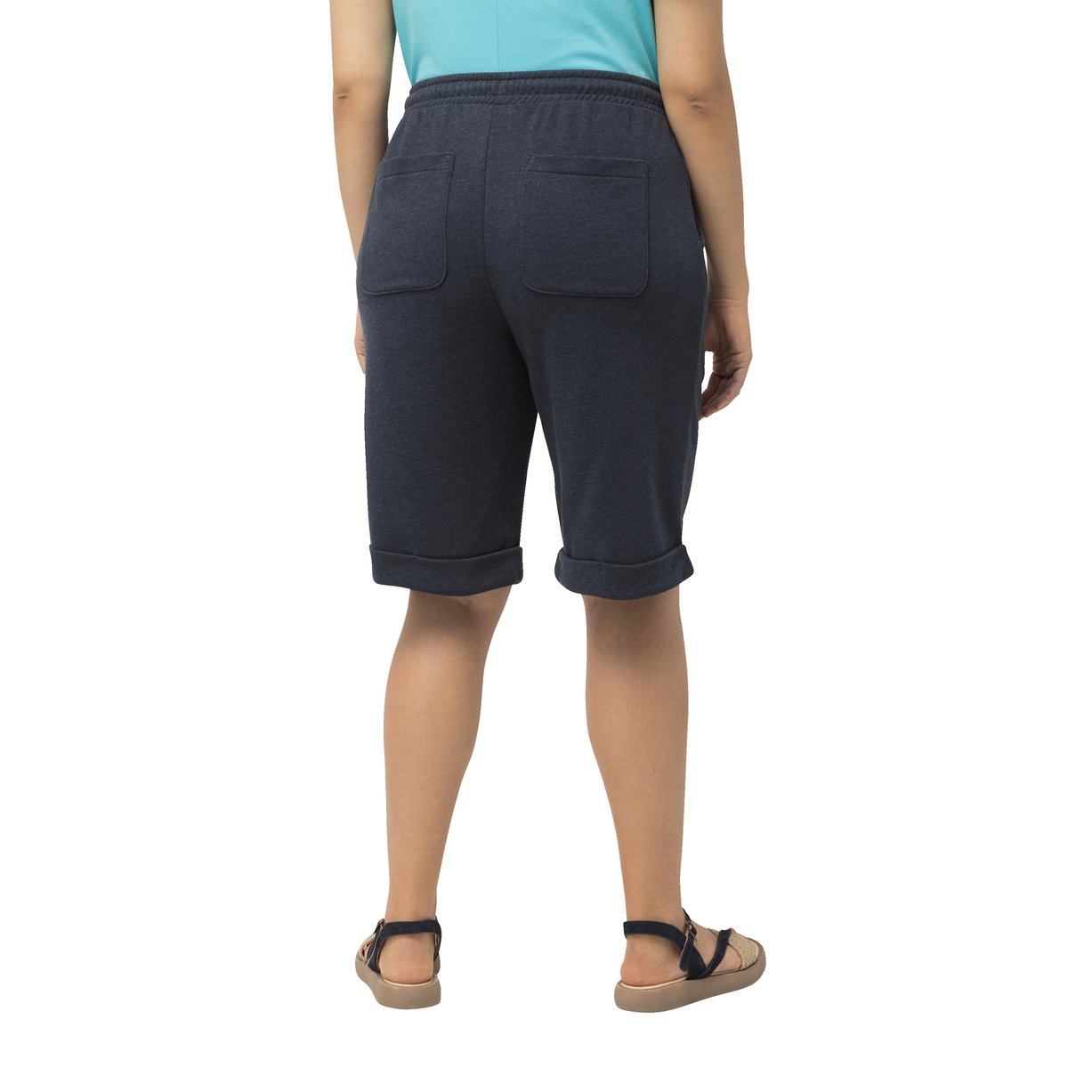 Short Mary en molleton. Taille élastique. marine, ULLA POPKEN