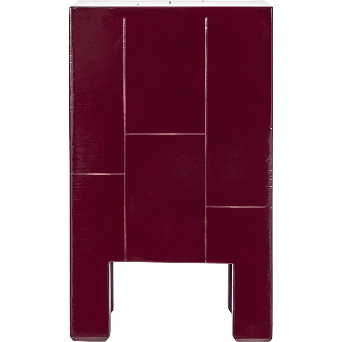 Table d'appoint en bois laqué Brick rouge, HOUSE DOCTOR