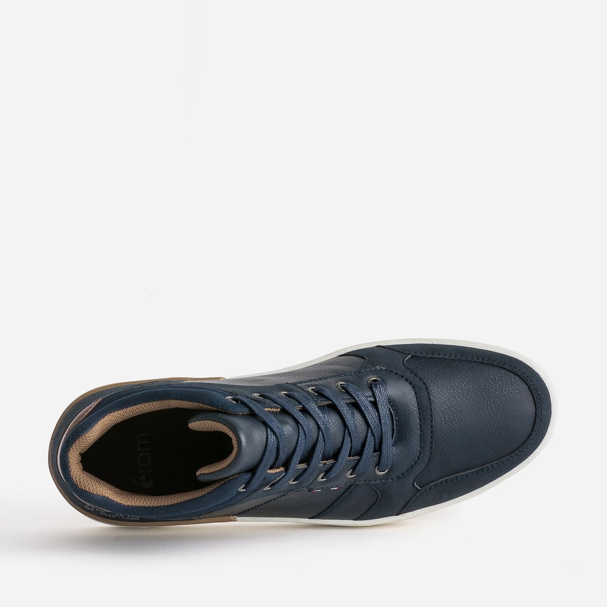 Basket en cuir PHARELL marine, ERAM