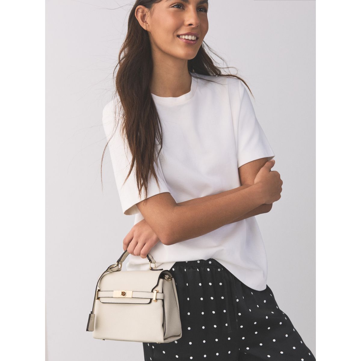 Sac à main avec bride blanc, NEXT