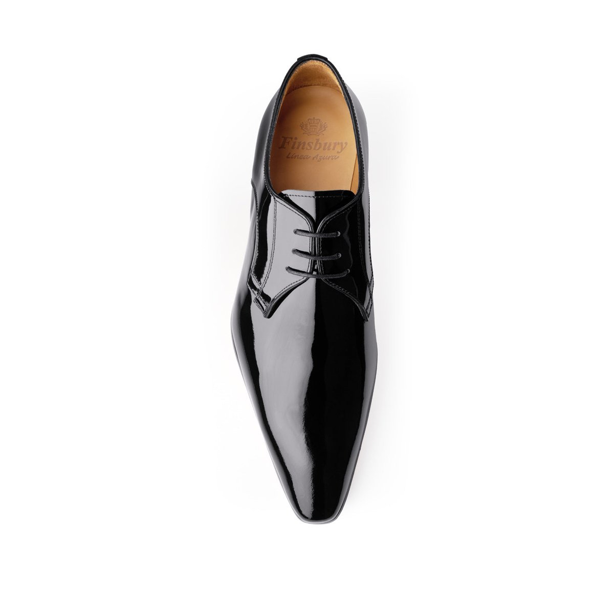 Derby cuir vernis CAMPOLI vernis noir, FINSBURY