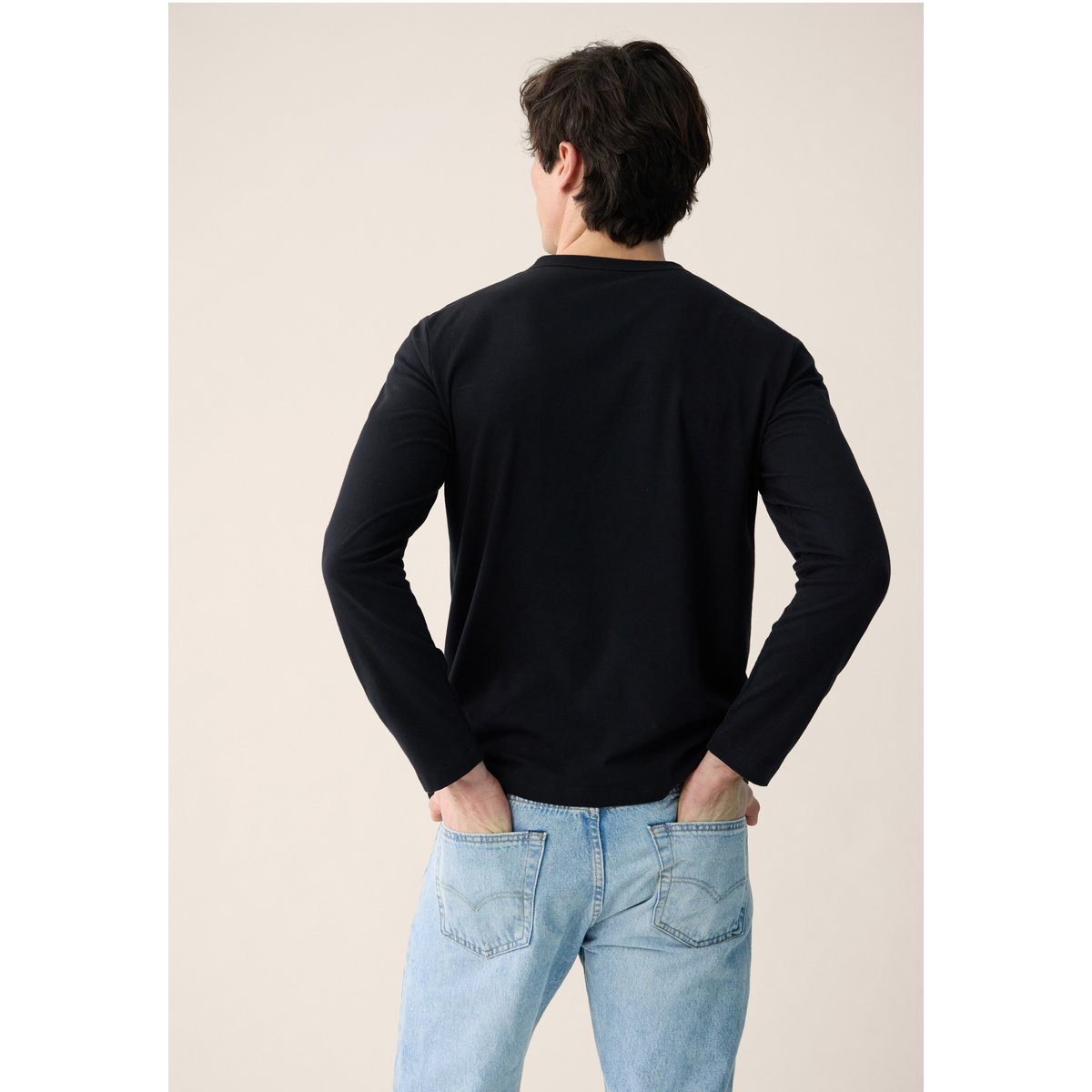 Lot de 3 t-shirts manches longues en coton TRIOSUPERBE gris anthracite blanc noir, LE SLIP FRANCAIS