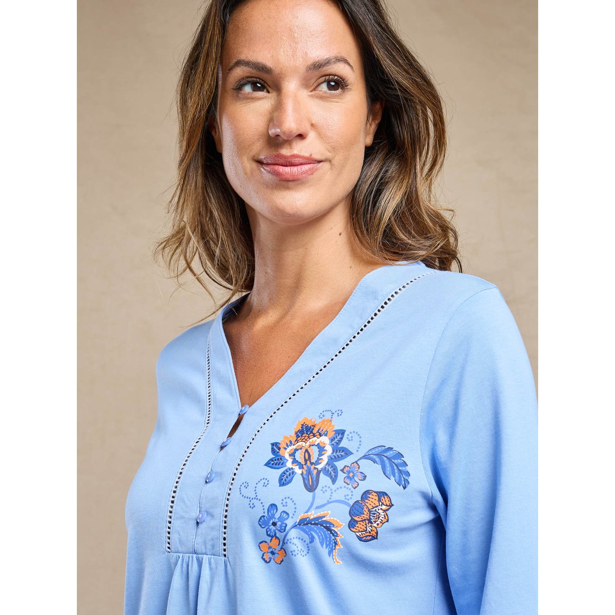 Pyjama en jersey coton imprimé bleu, DAXON