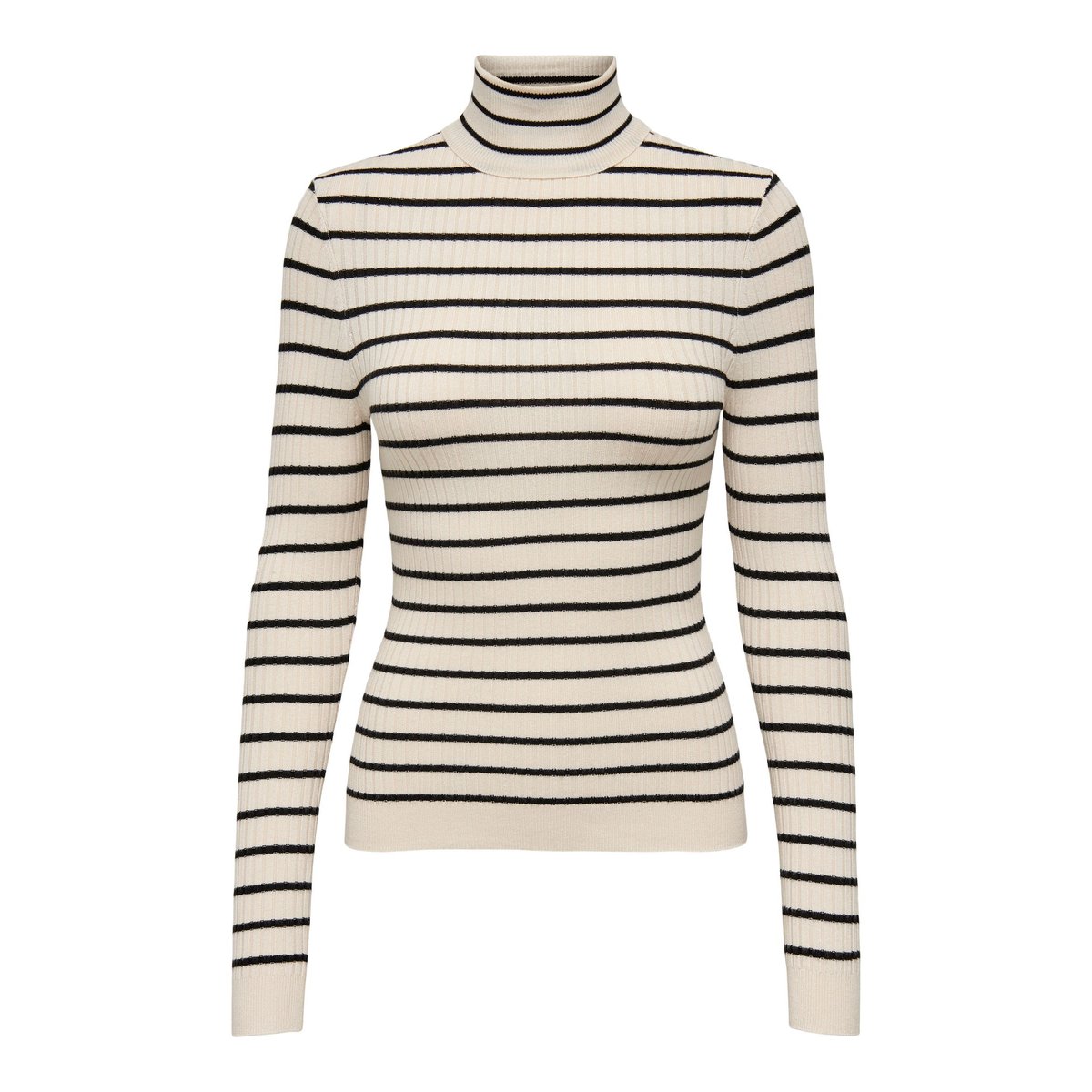 Pull côtelé col montant whitecap gray, ONLY