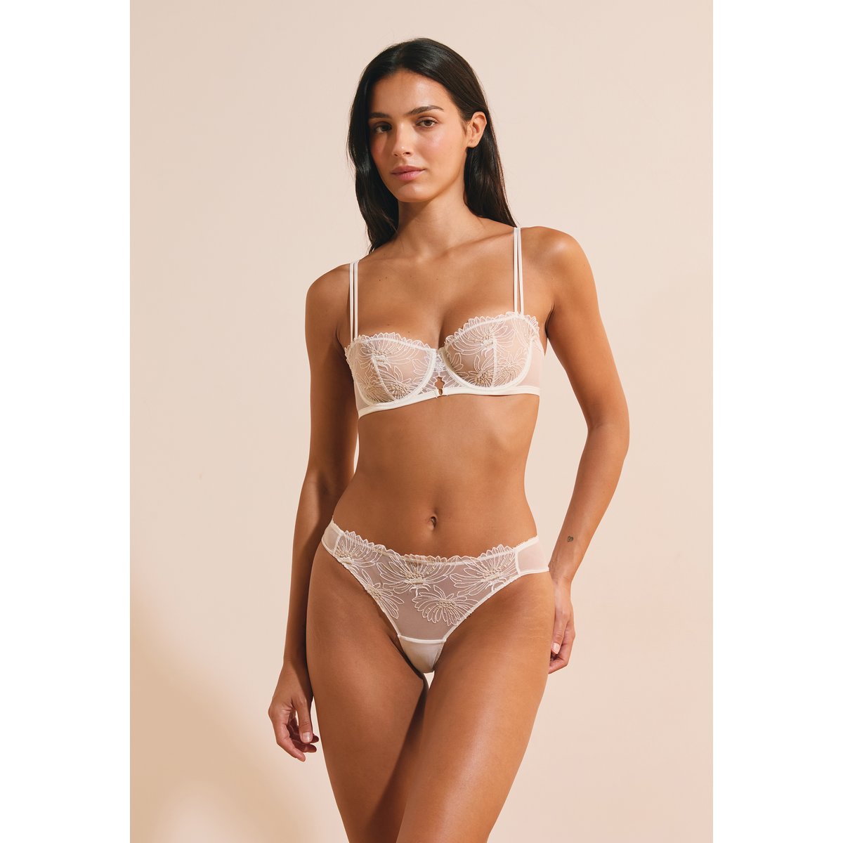 Hipster en broderie FAVEUR ecru, ETAM
