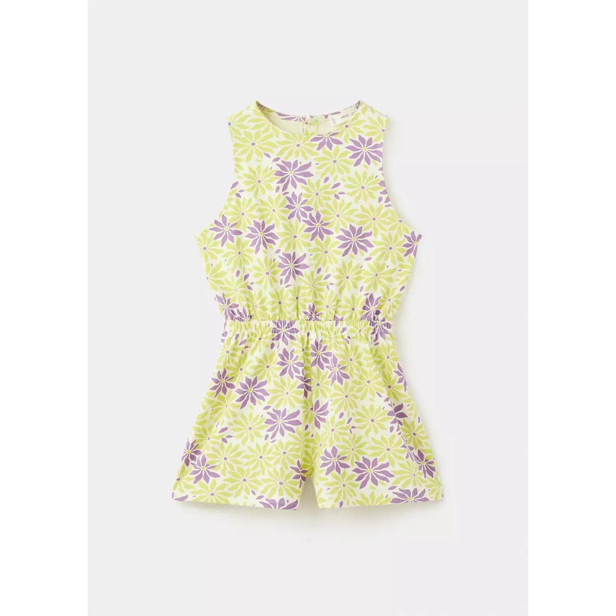 Combinaison en imprimé floral jaune pastel, MANGO KIDS