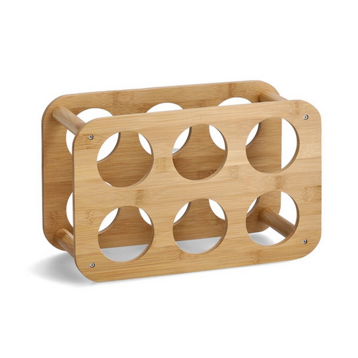 Etagère rangement 6 bouteilles bambou bois clair, ZELLER PRESENT