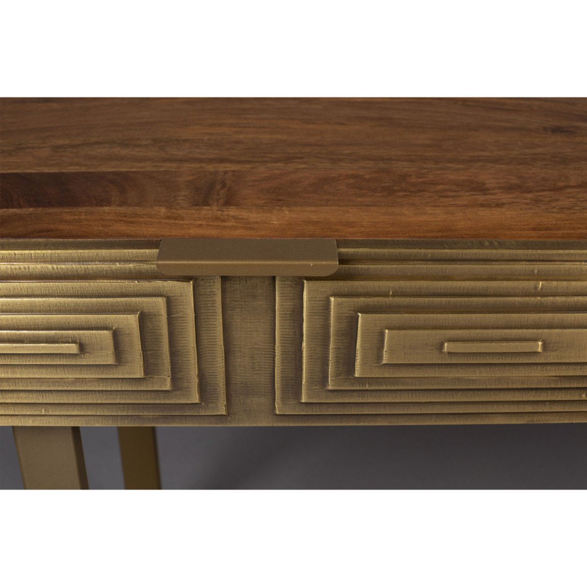 Console 2 tiroirs en bois - VOLAN or, DUTCHBONE