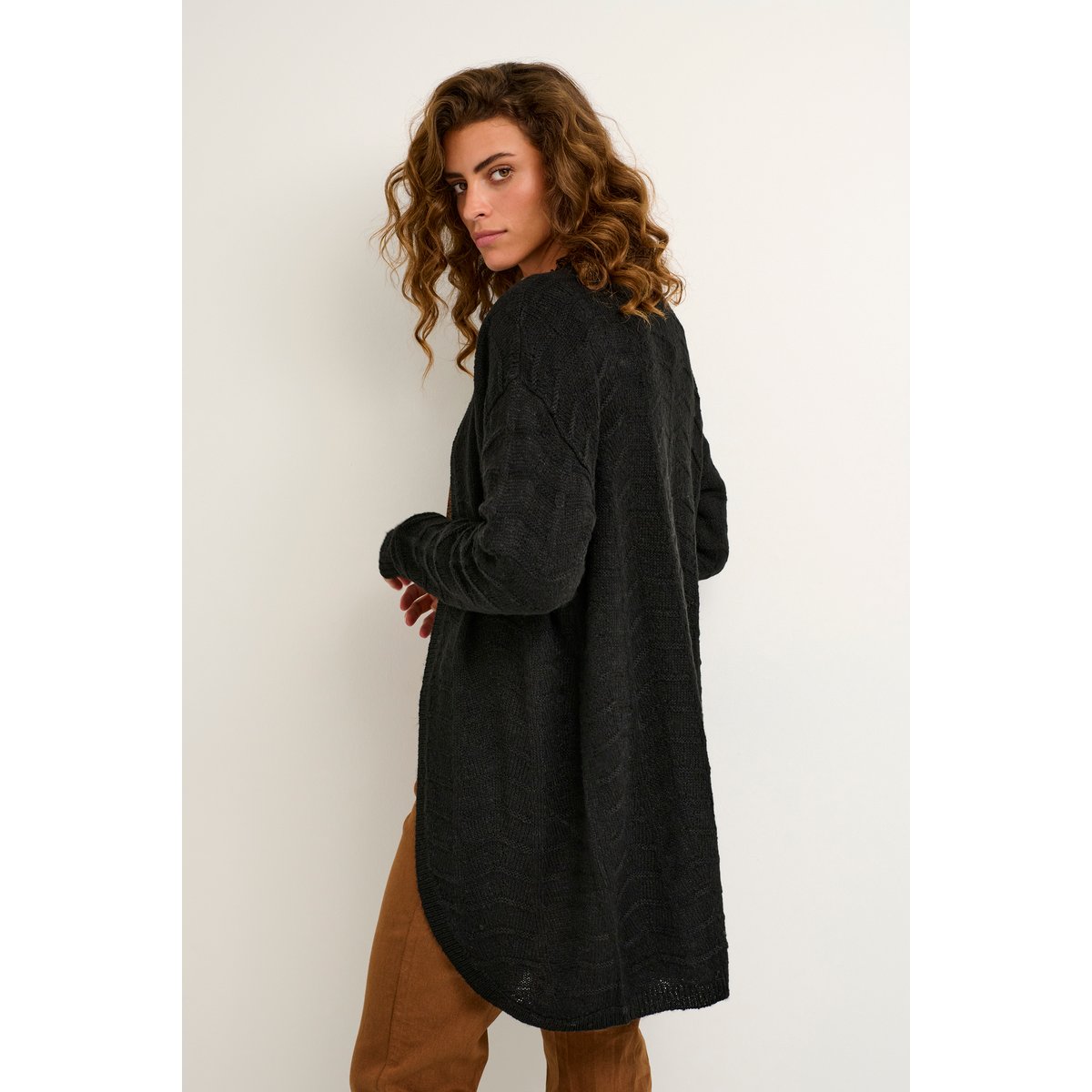 Cardigan à tricot noir black deep, KAFFE