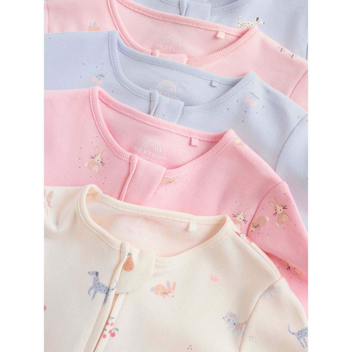 Dors-bien à zip double sens bébé personnage multicolore pastel, NEXT