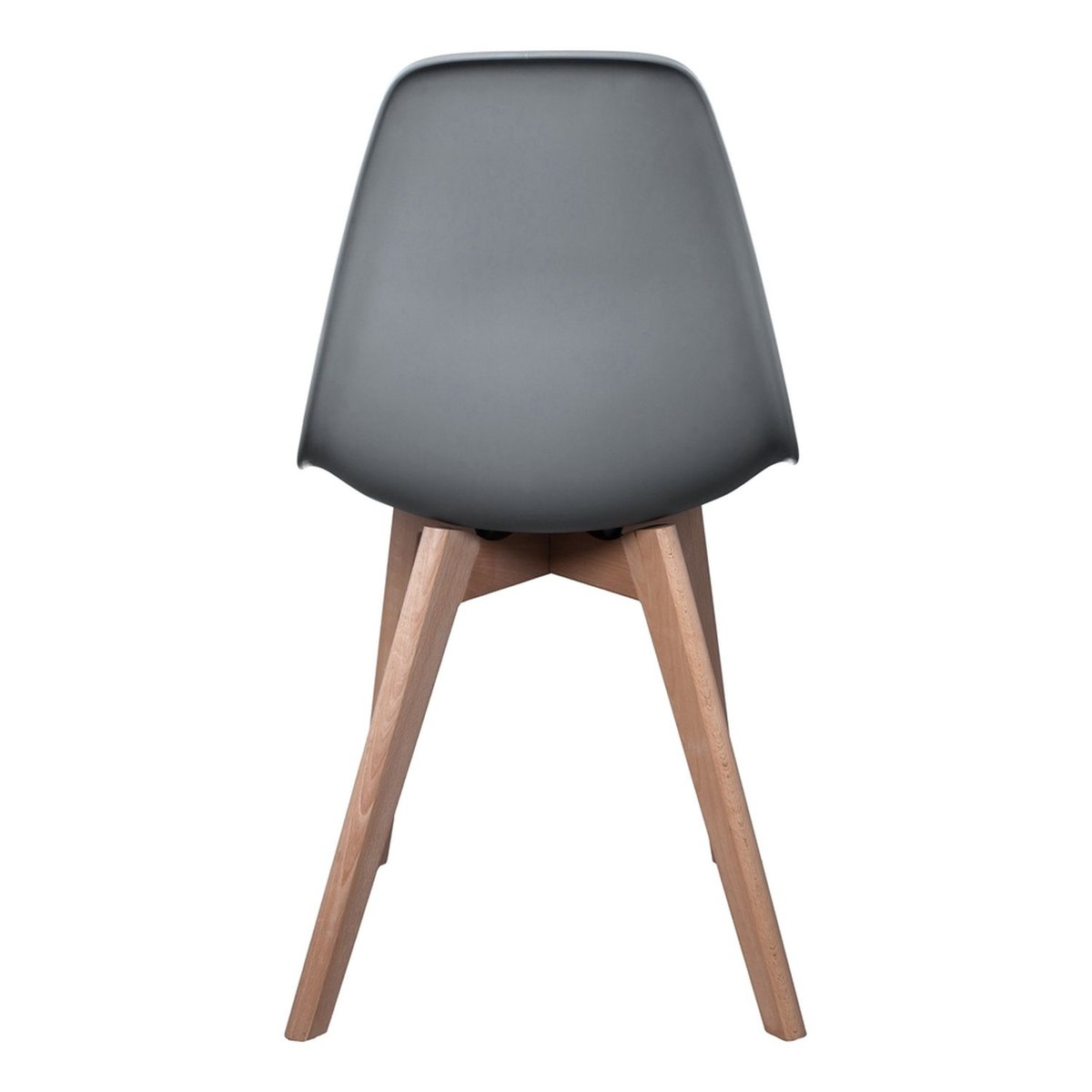 Lot de 2 chaises design scandinave à coque HOLGA gris, TOILINUX
