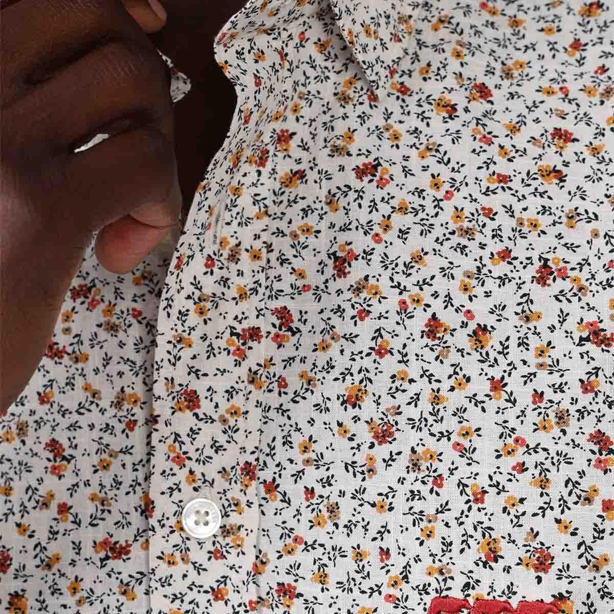 Chemise dorian blanc cassé, MISE AU GREEN