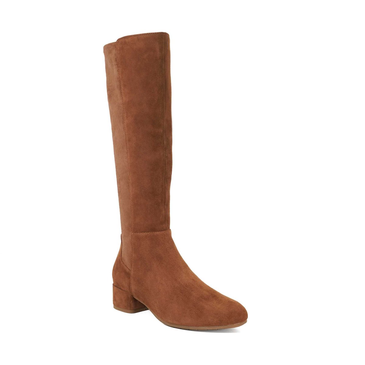 Bottes au genou extensibles, coupe large - Wide Fit TAYLA tan-suede, DUNE LONDON