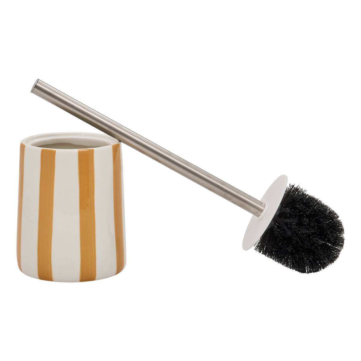 Brosse WC rayures STRIO jaune, 5FIVE SIMPLY SMART