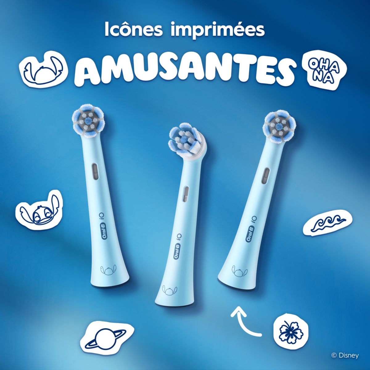 Brossette dentaire Gentle Care Stitch x3 couleur unique, ORAL B