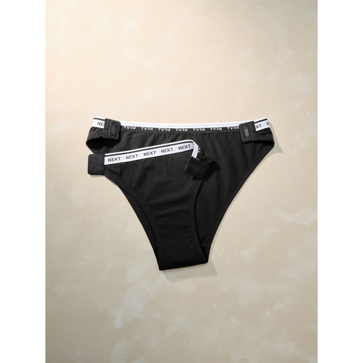 Culotte moulante en coton à logo noir, NEXT