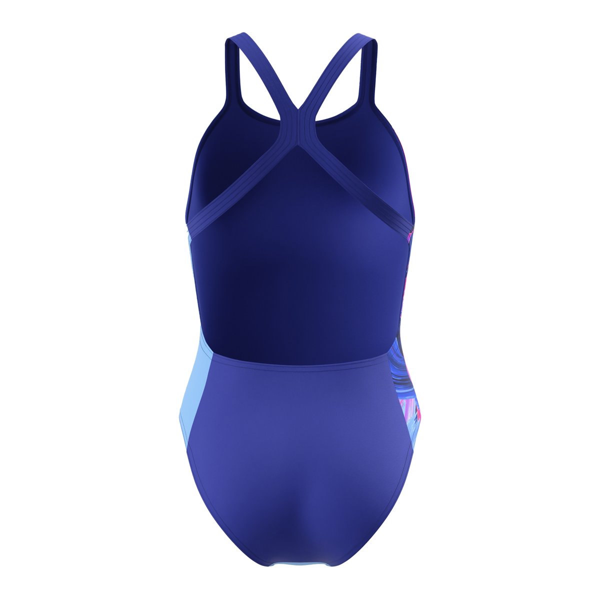 Maillot de bain 1 pièce motif/style imprimé PLACEMENT POWERBACK bleu, SPEEDO