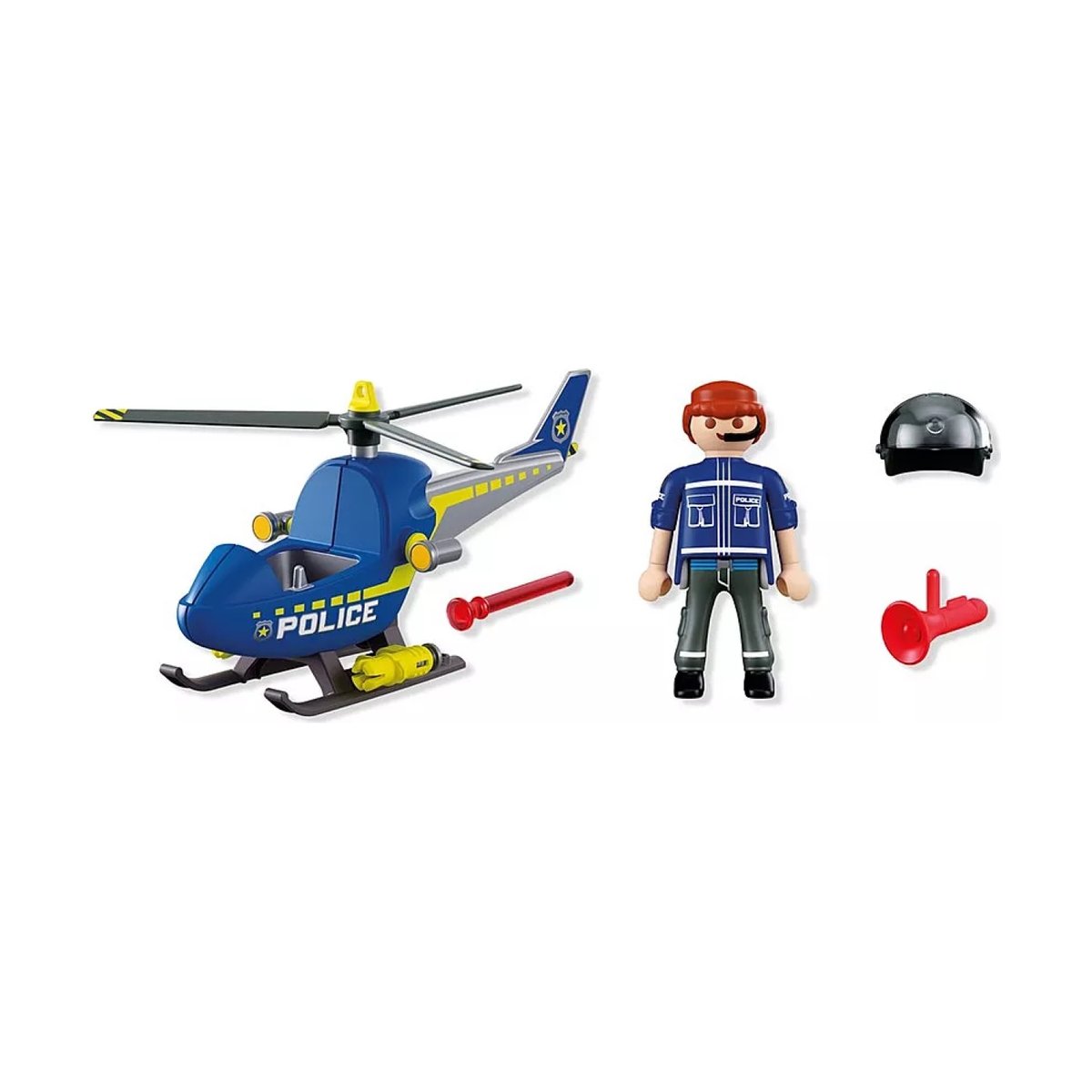 City Action Hélicoptère de police multicolore, PLAYMOBIL