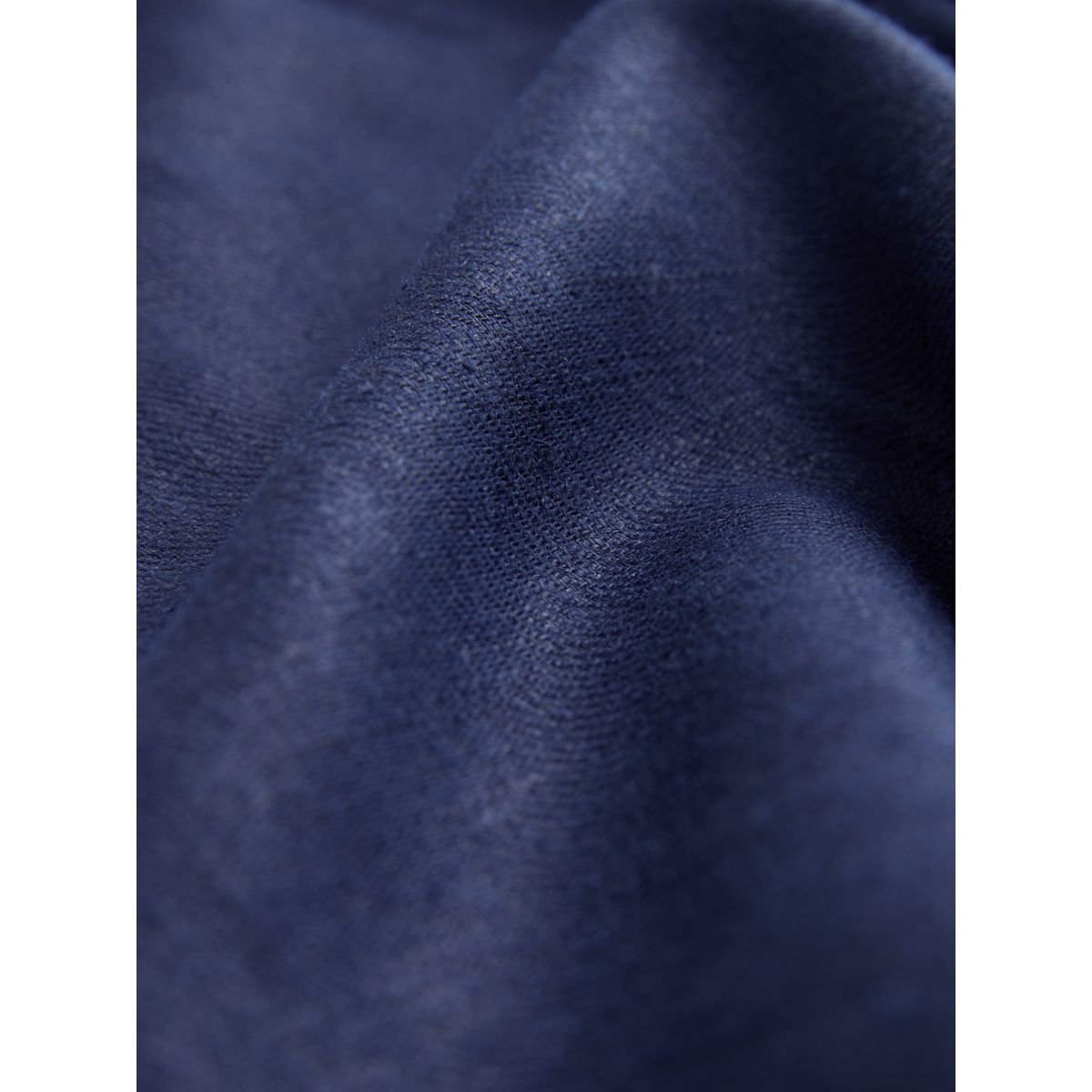 Pantalon large en lin mélangé à nouer bleu marine, NEXT