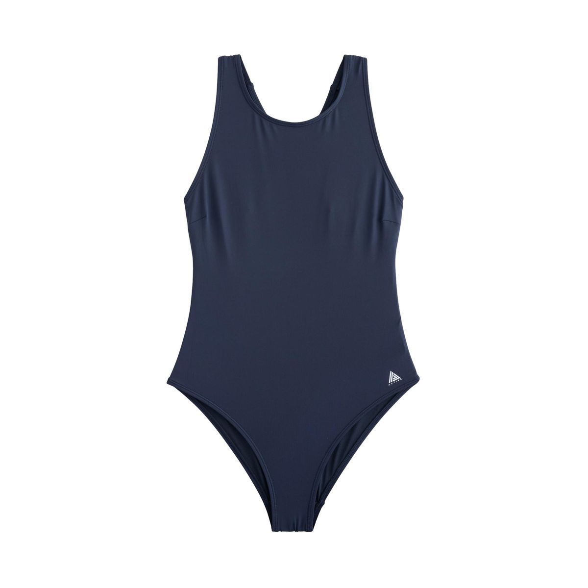 Maillot de bain à col montant effet sculptant bleu marine, NEXT
