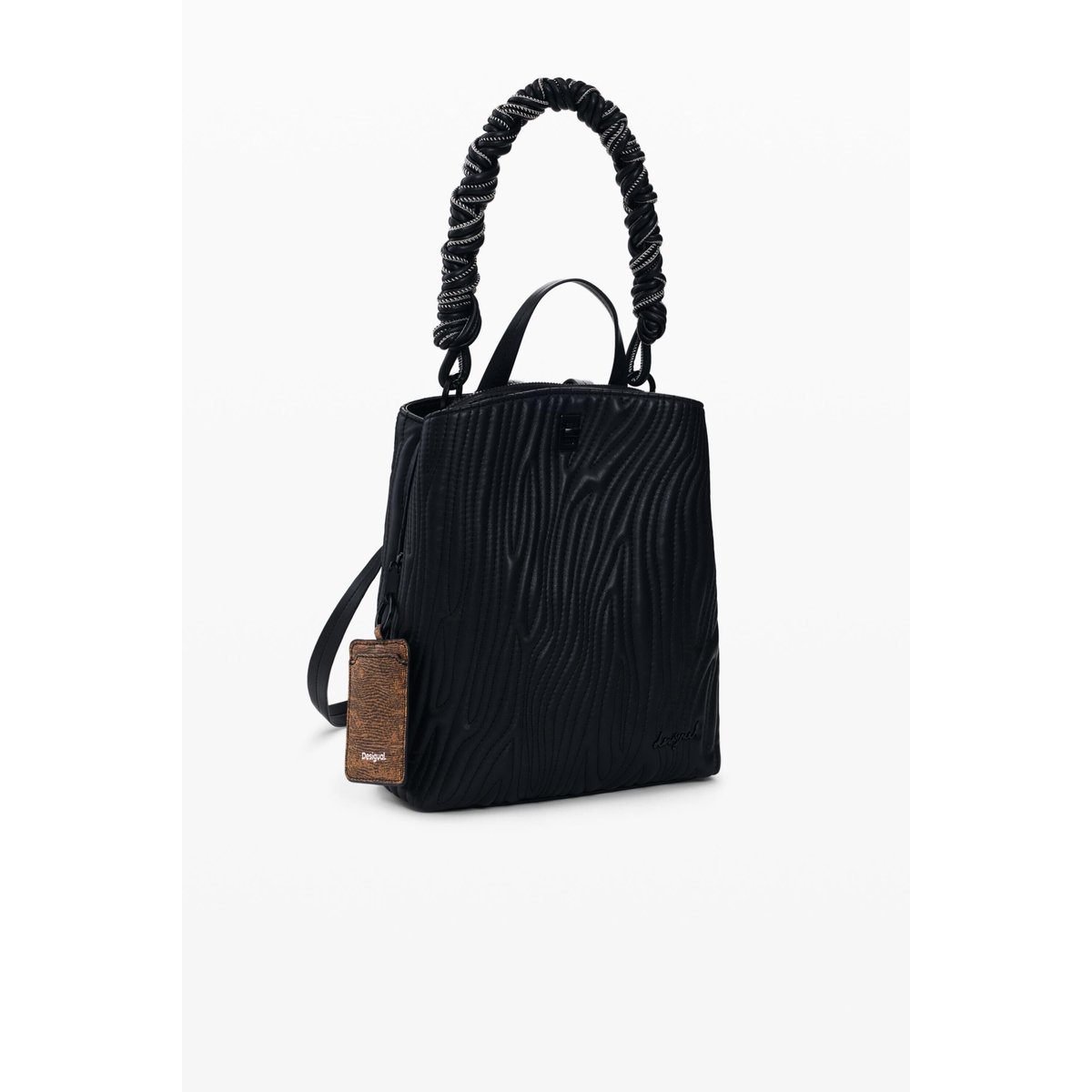 Petit sac à dos à relief noir, DESIGUAL