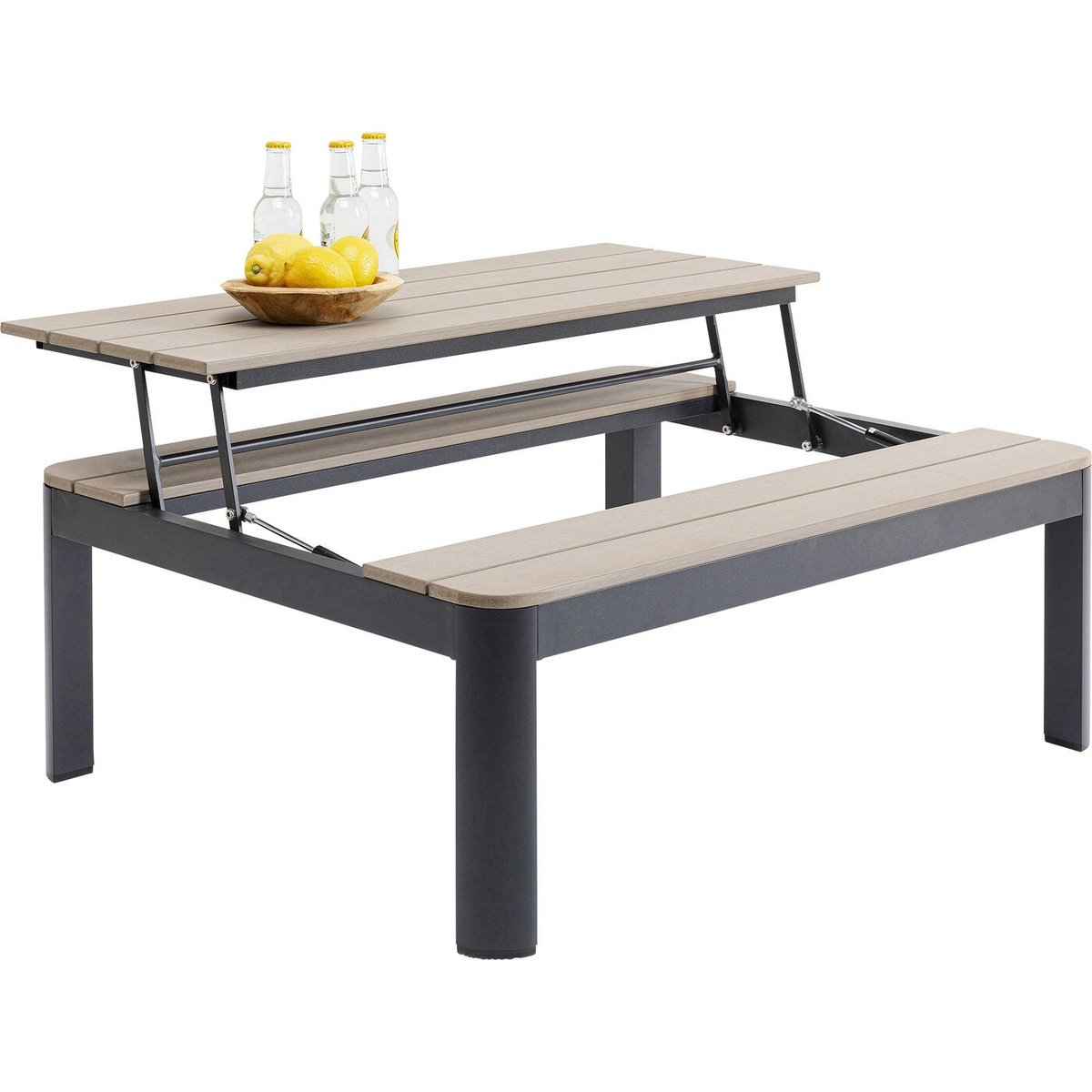 Table basse de jardin dépliante, HAPPY DAY marron, KARE DESIGN