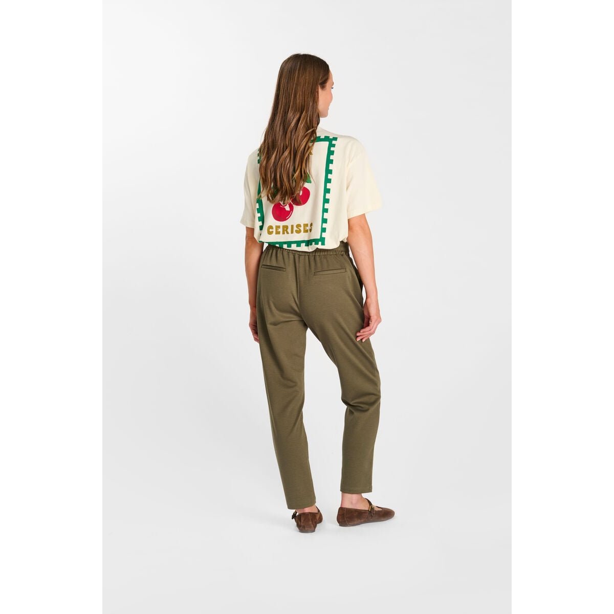 Pantalon droite RAVEN moss, LE TEMPS DES CERISES