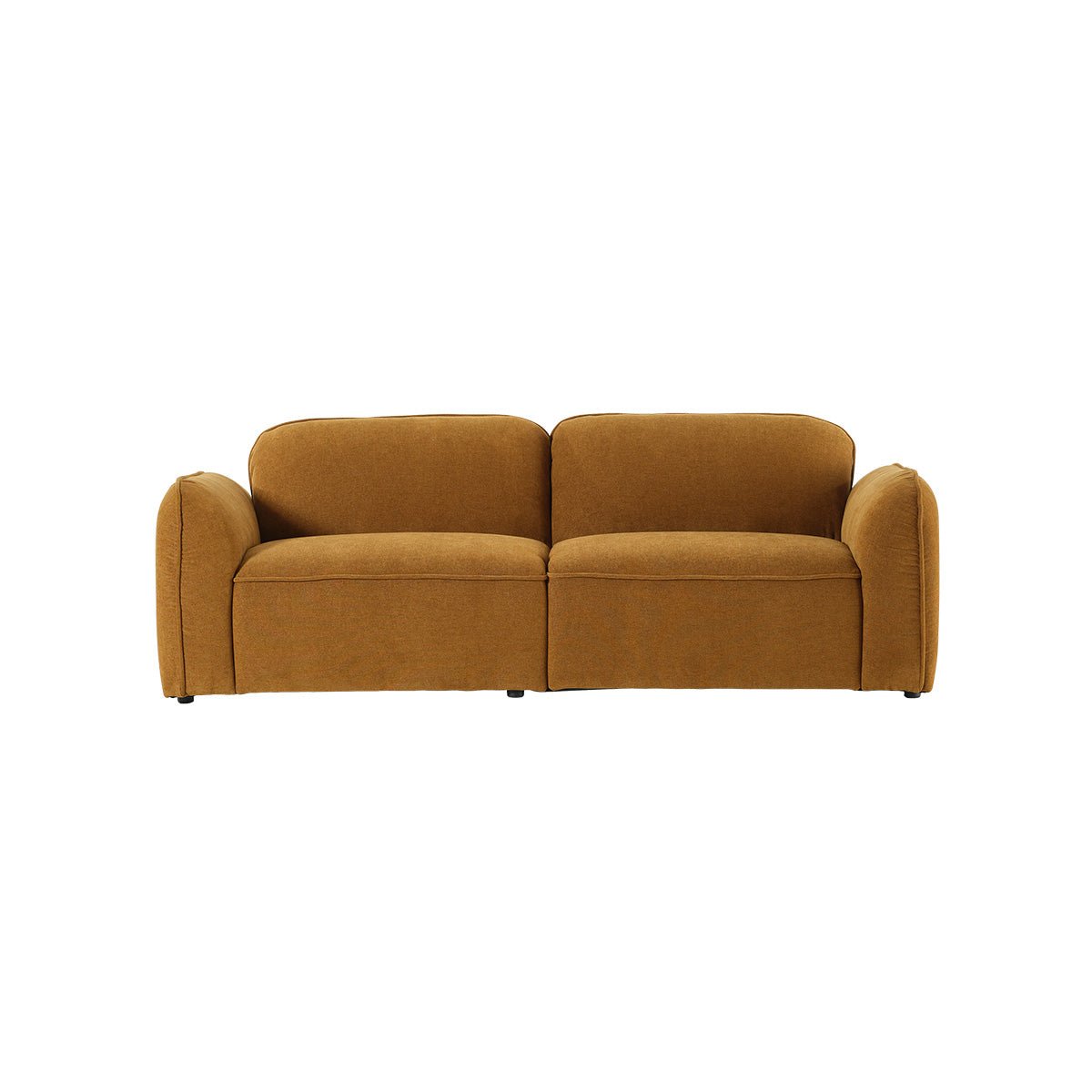 Canapé droit 3 places en velours HECTOR bronze, BERAH GETAH