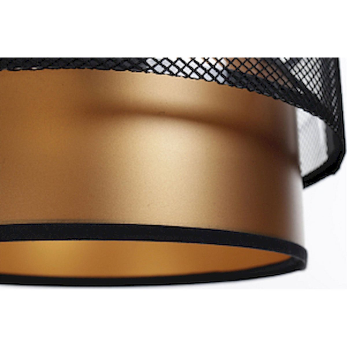 Suspension rectangulaire, DUO ELLEGANT noir maille avec intérieur cuivre, BPS KONCEPT