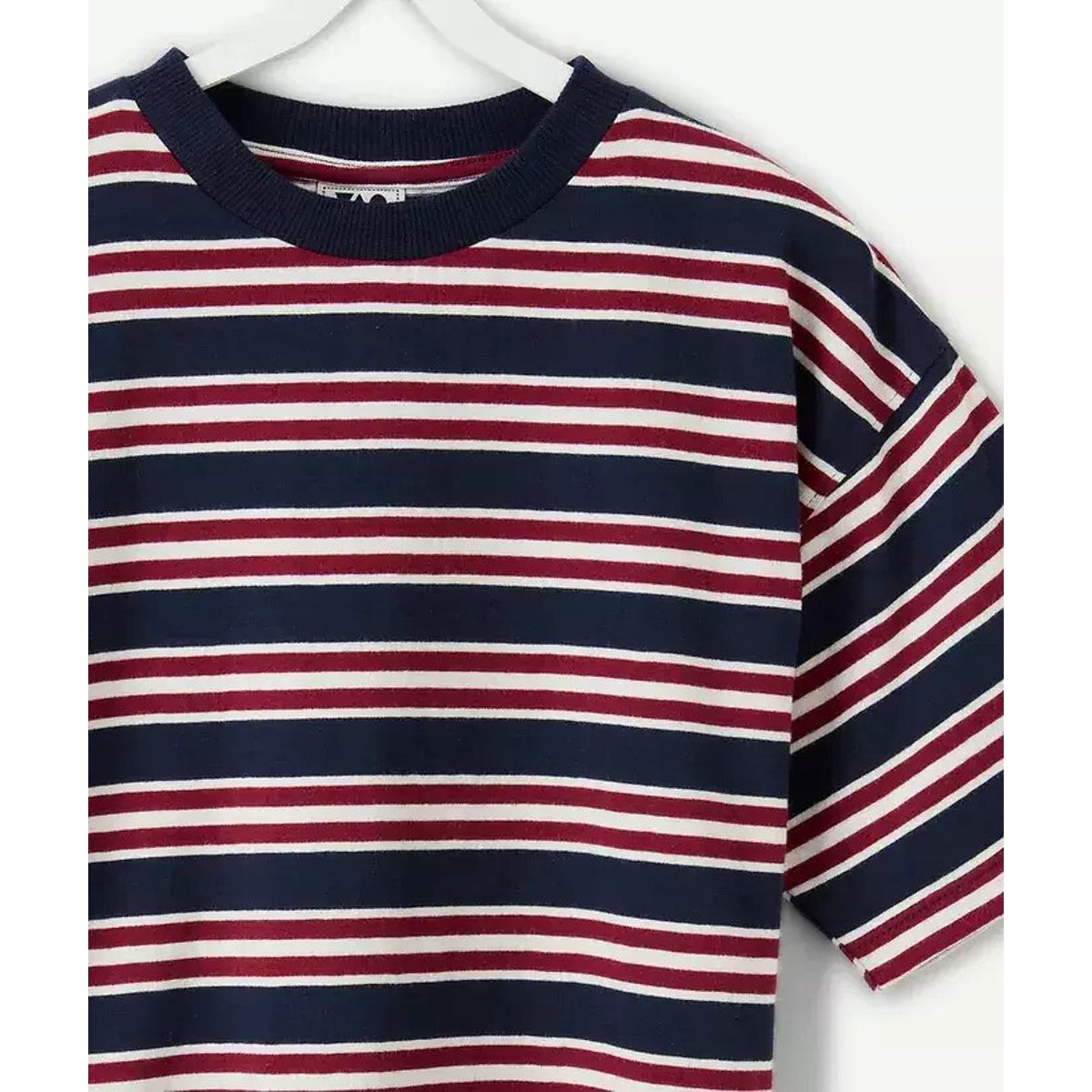 Striped Short Sleeve T-Shirt striped/blue background, TAPE A L'OEIL