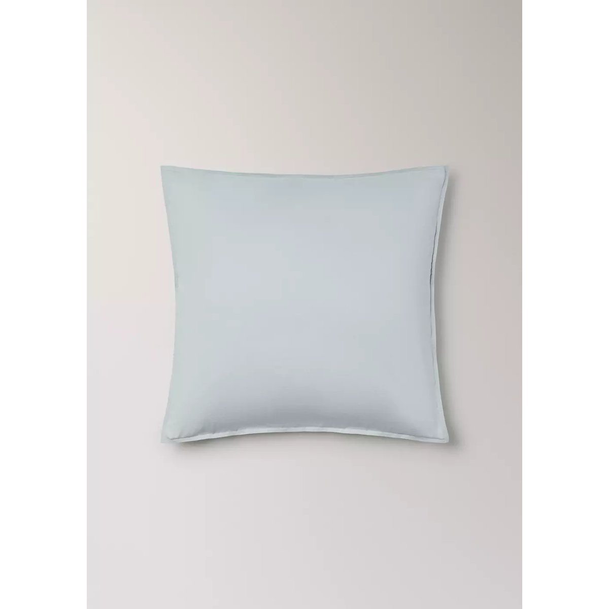 Deux taies d’oreiller en satin double surpiqûre 60x60 cm vert d´eau, MANGO HOME