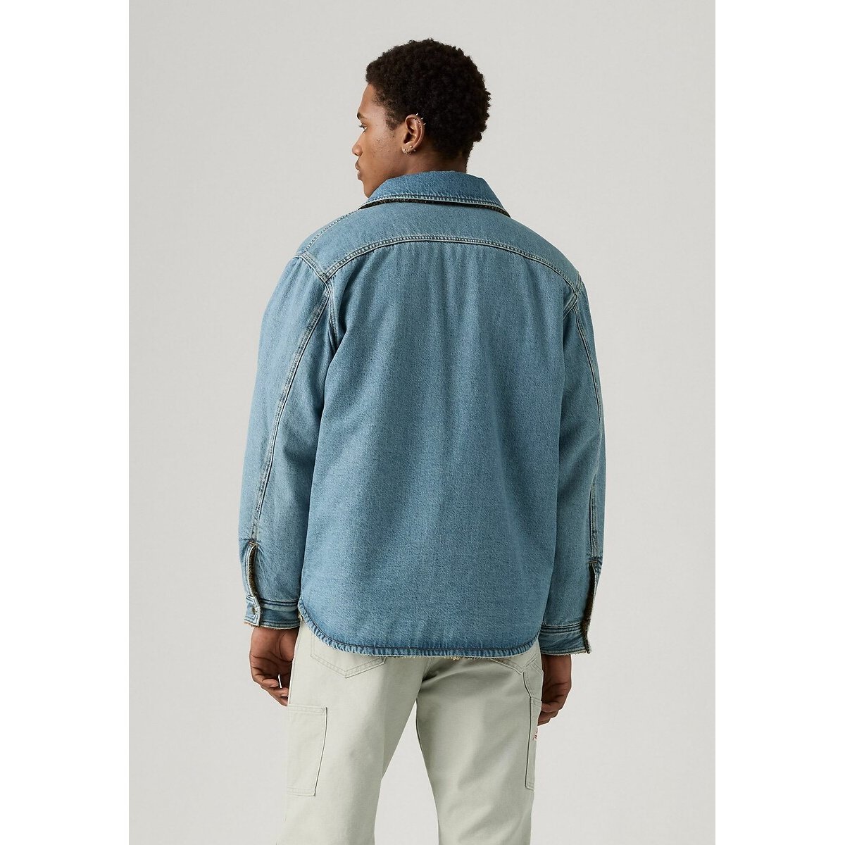 Omkeerbaar jasje in denim en sherpa blauw, LEVI'S