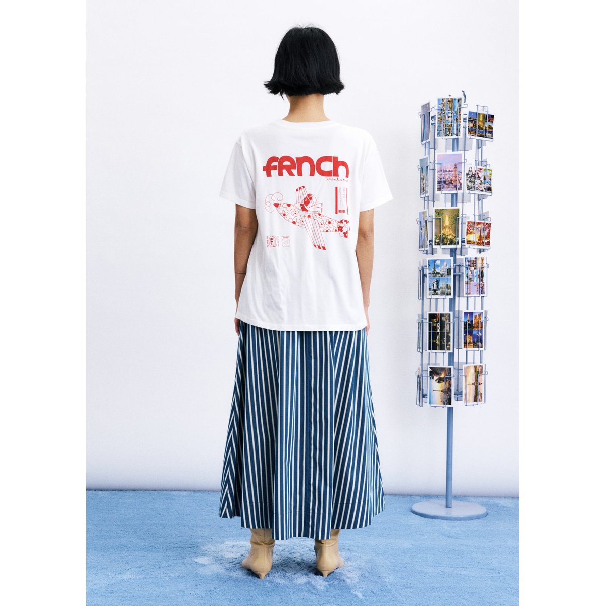 T-shirt Aventures en coton AVENTURES blanc, FRNCH