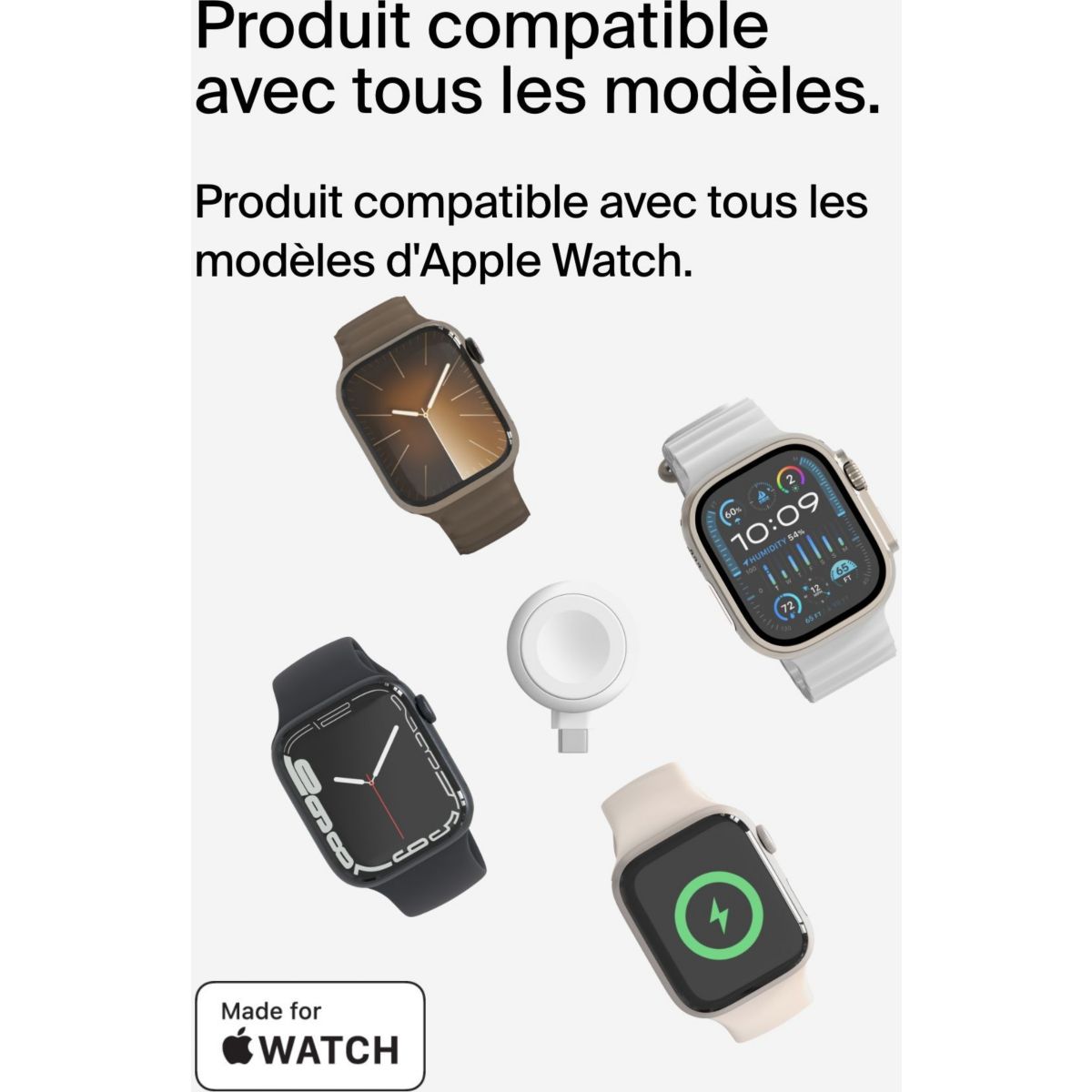 Chargeur Dongle de Charge Rapide pour Apple Watch couleur unique, BELKIN