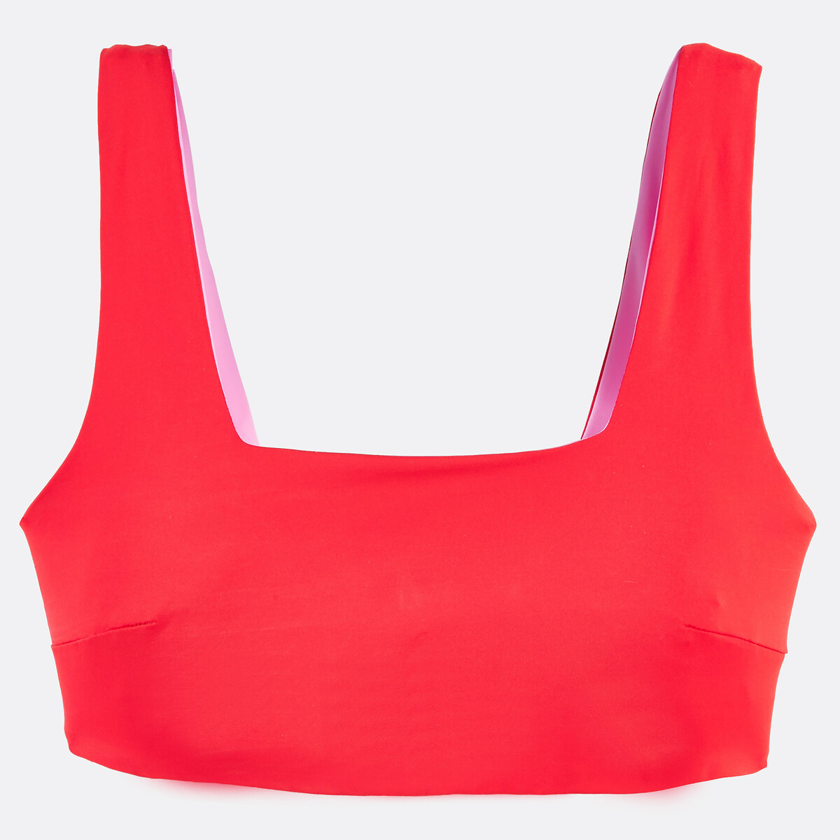 Soutien de biquíni bandeau reversível vermelho, LA REDOUTE COLLECTIONS
