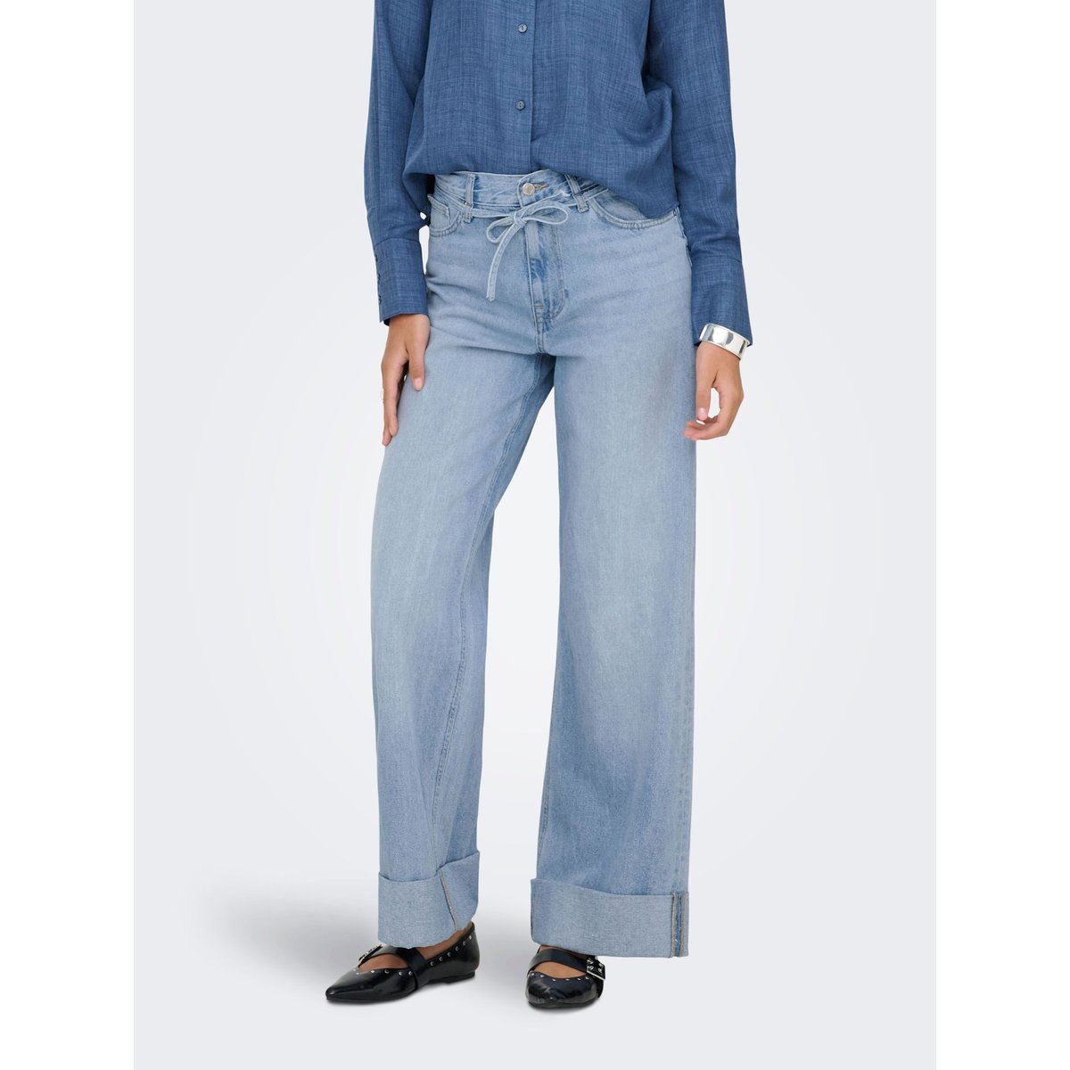 Jean À Jambe Large light blue denim, ONLY