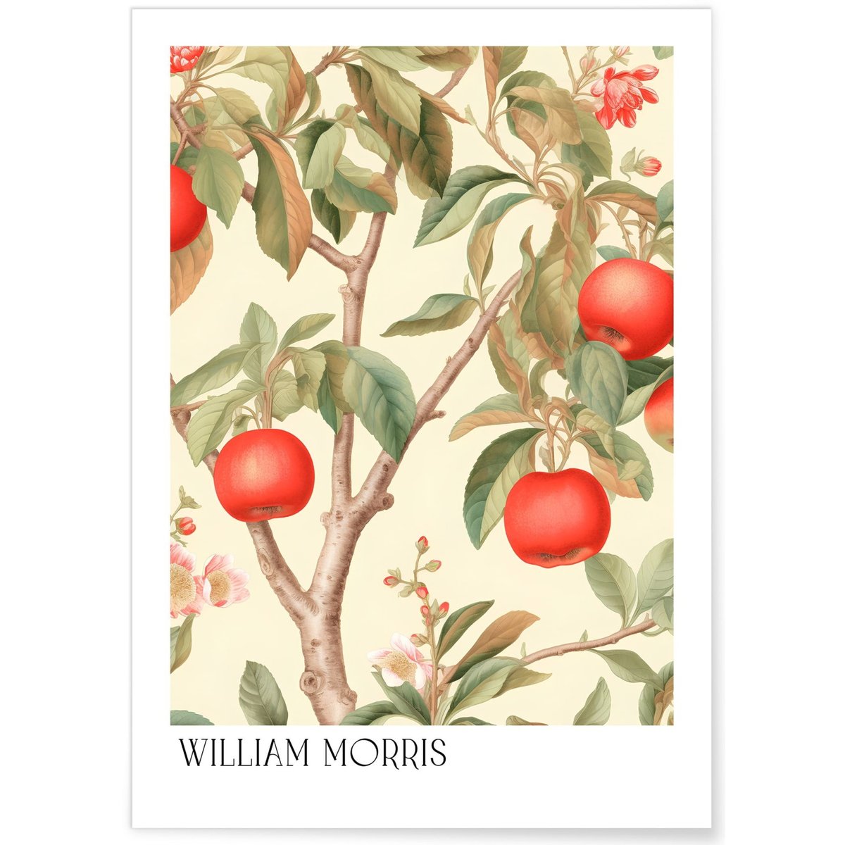 Affiche William Morris n°17 blanc, L'AFFICHERIE