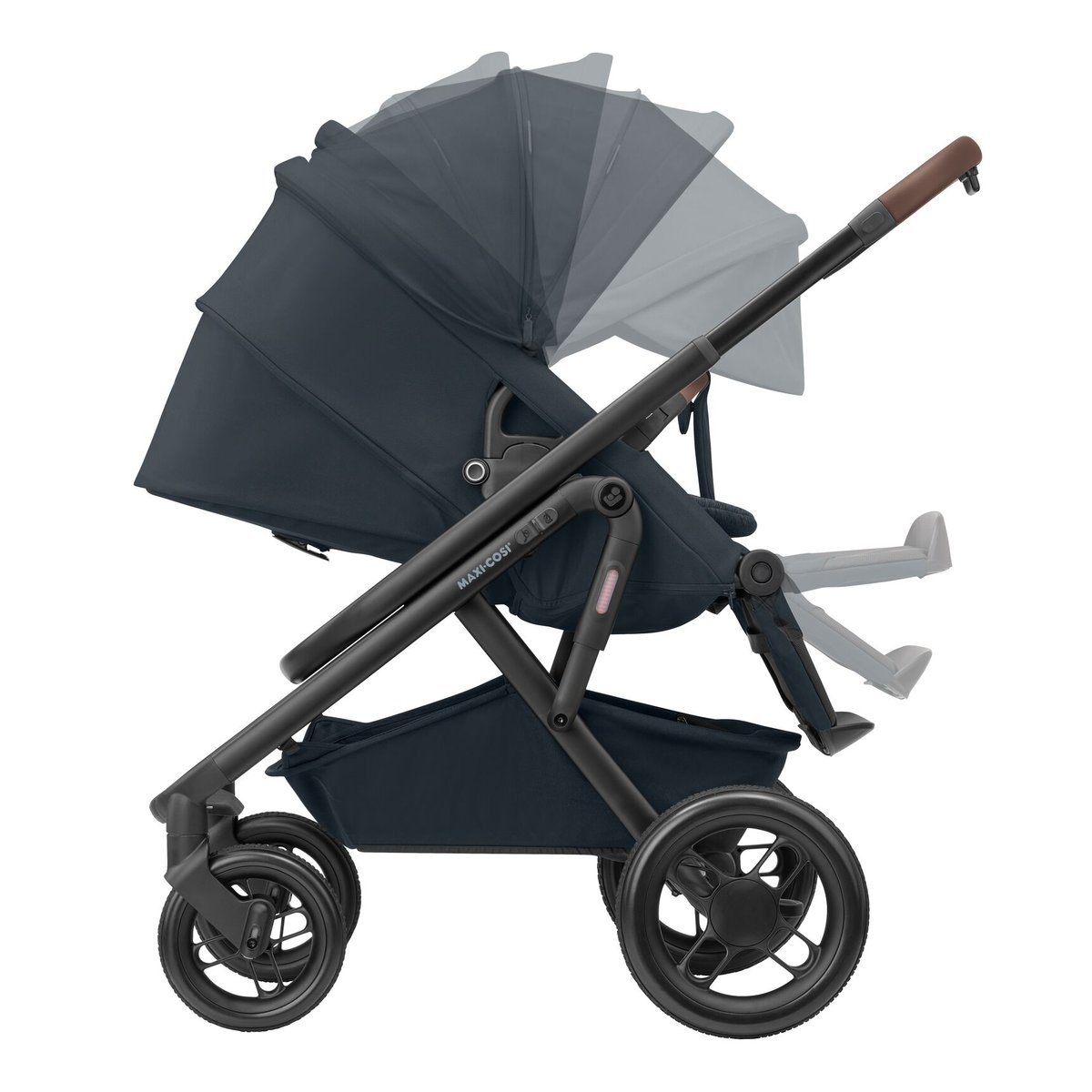 Poussette tout-terrain Lila XP+, avec Nacelle bébé gris foncé, MAXI COSI