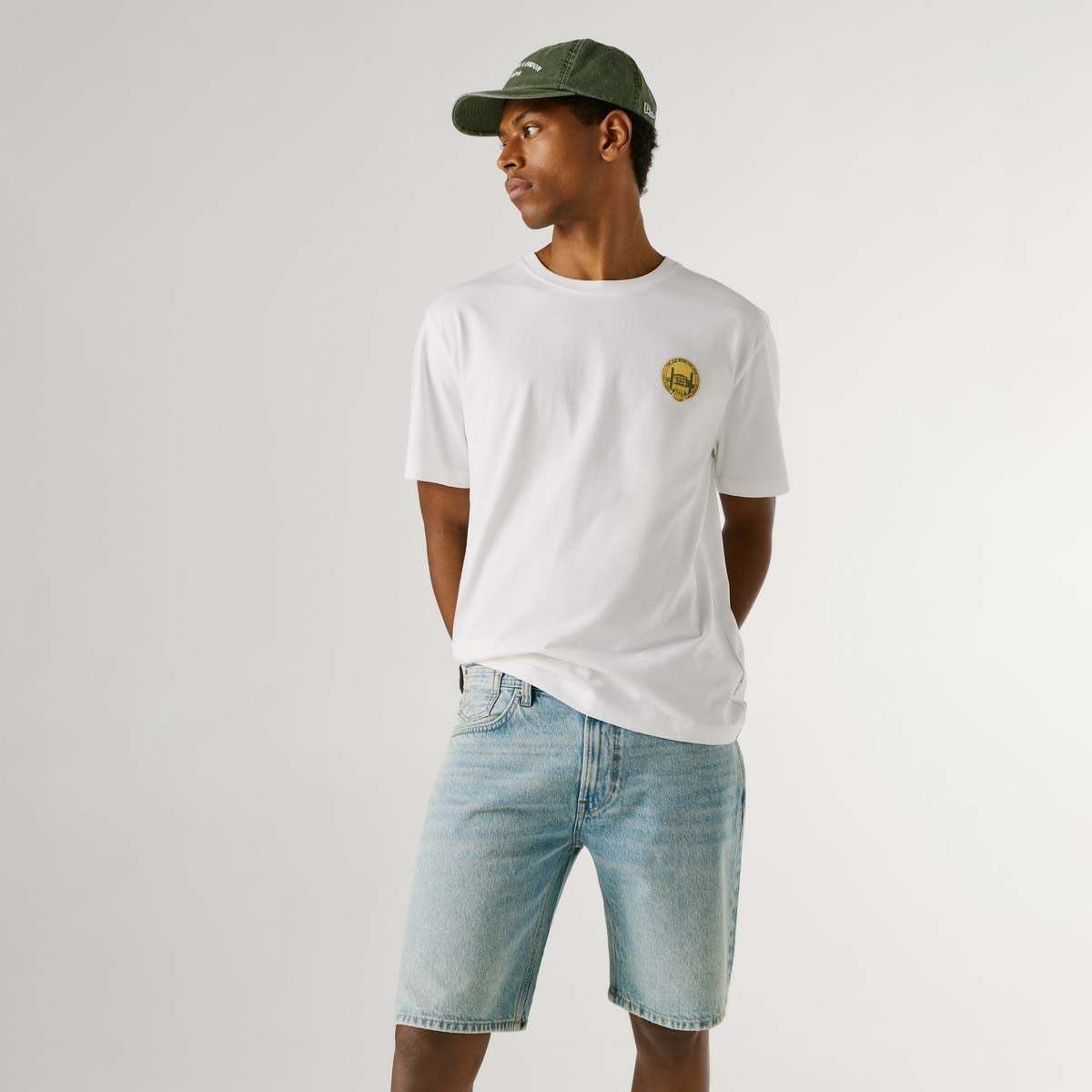 Bermuda En Denim Coupe Ample 12 oz blue rigid denim, PEPE JEANS