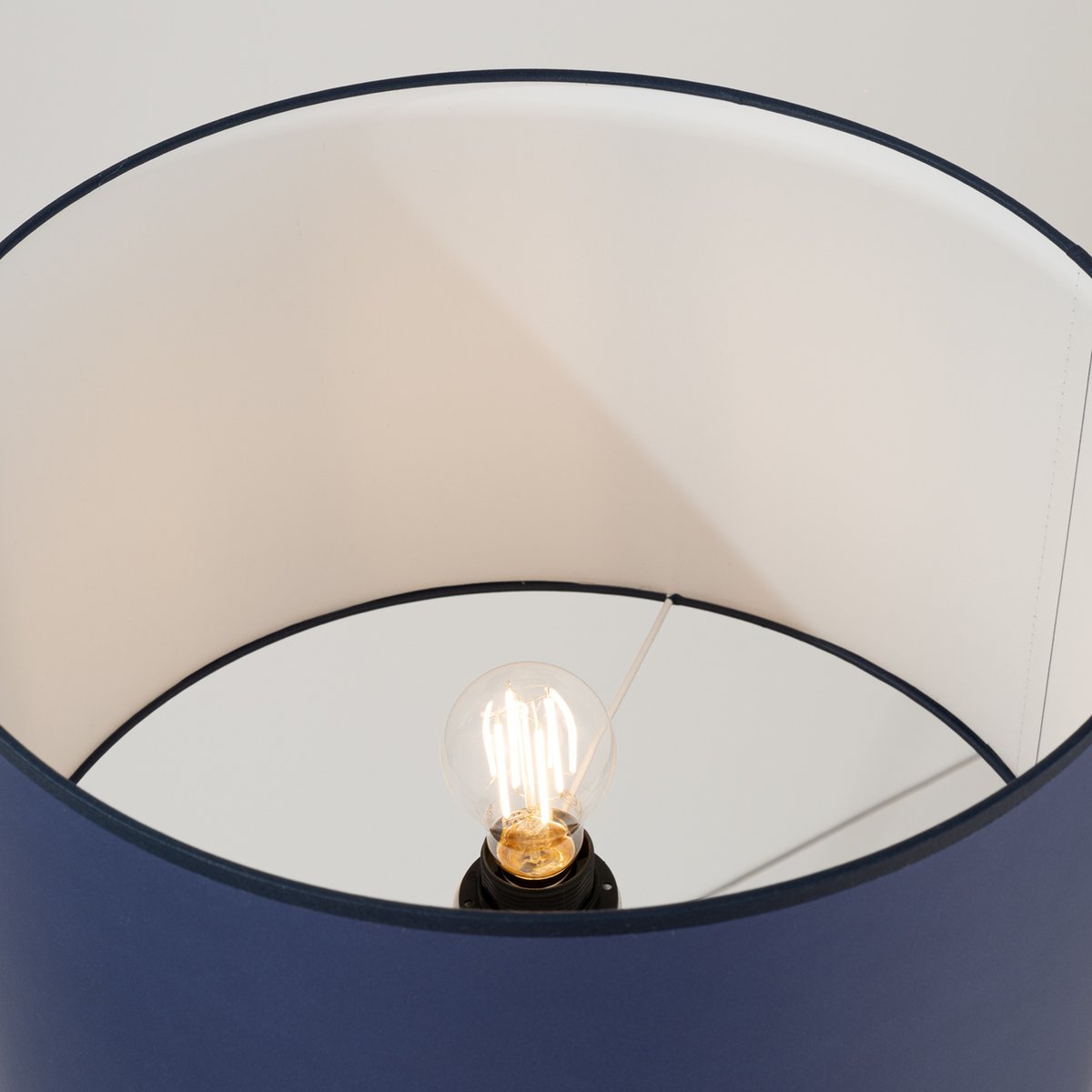 Lampadaire Tissu Bleu E27 1 Nevia bleu, EDEN