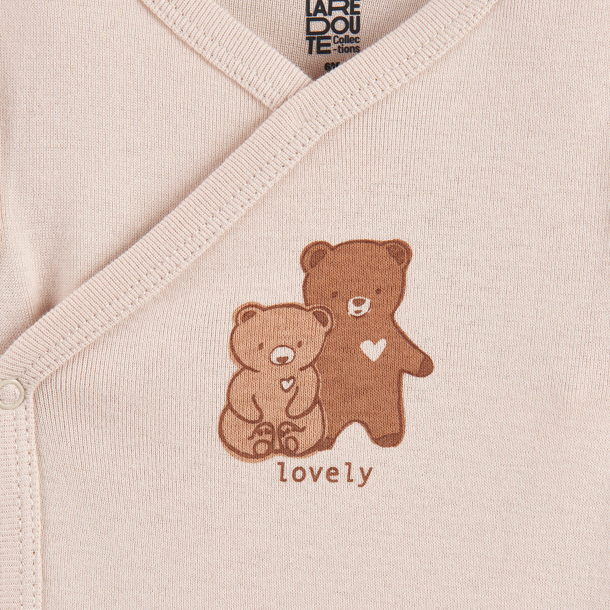 Kit de nacimiento de 3 piezas, bodi, chaqueta y polainas, estampado de osito de peluche combinados, LA REDOUTE COLLECTIONS