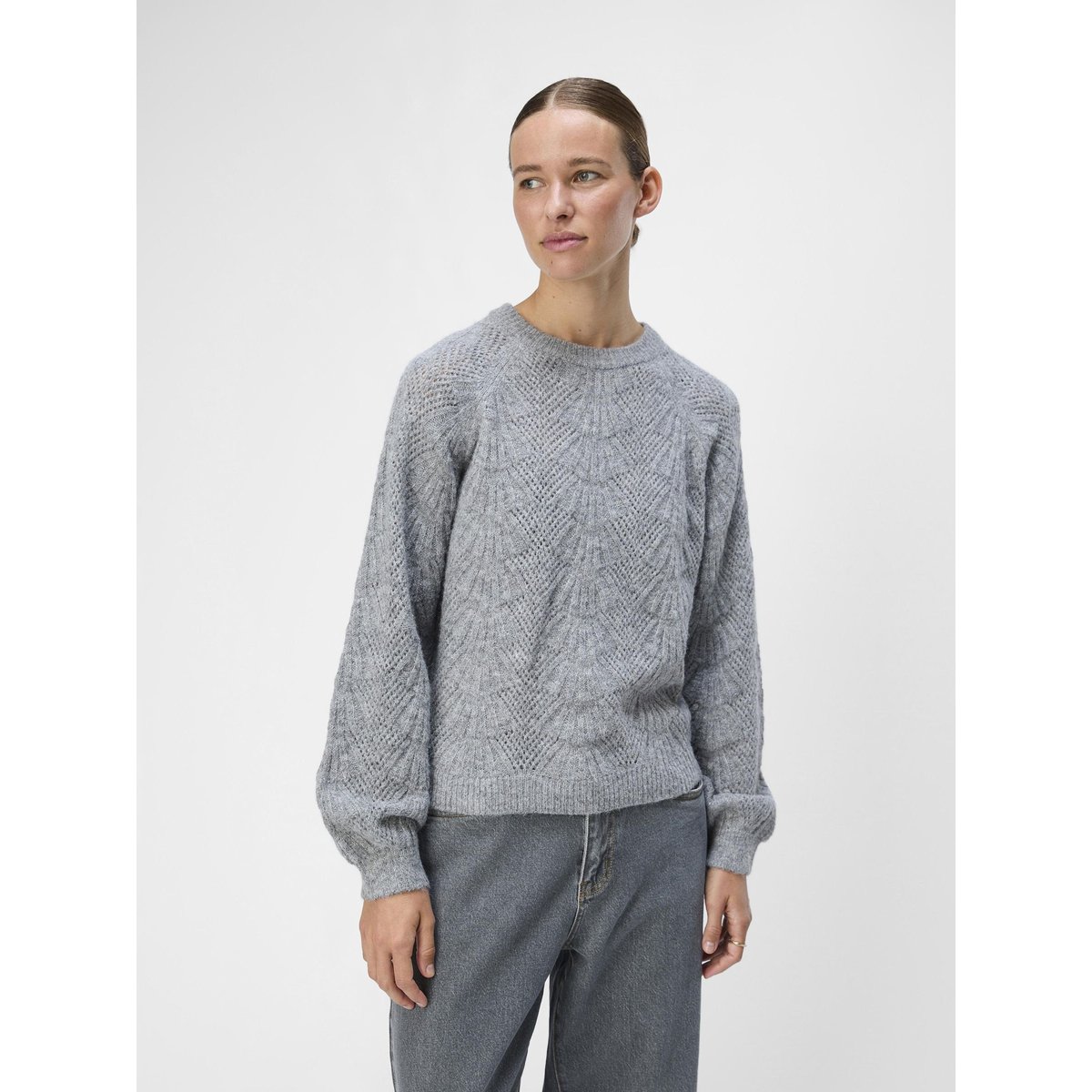 Pullover medium grey melange, OBJECT